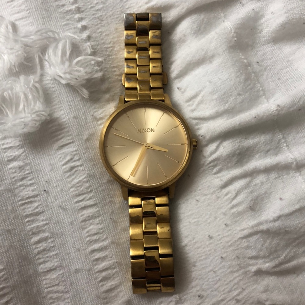 USED GOLD NIXON WATCH OBO - Picture 1 of 11